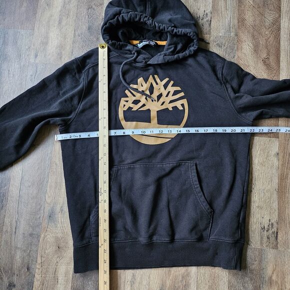 Timberland Core Tree Logo Pullover Hoodie Black Size Medium. EUC. Regular Fit - Picture 7 of 7